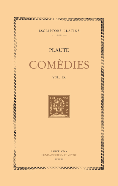 Comèdies, vol. IX: Psèudolus