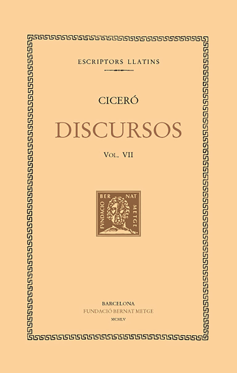 Discursos, vol. VII: Defensa de Marc Fontei. Defensa d’Aulus Cecina.