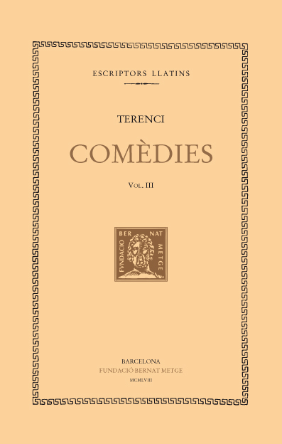Comèdies, vol. III: Formió