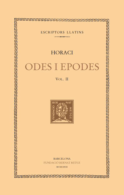 Odes i epodes, vol. II i últim
