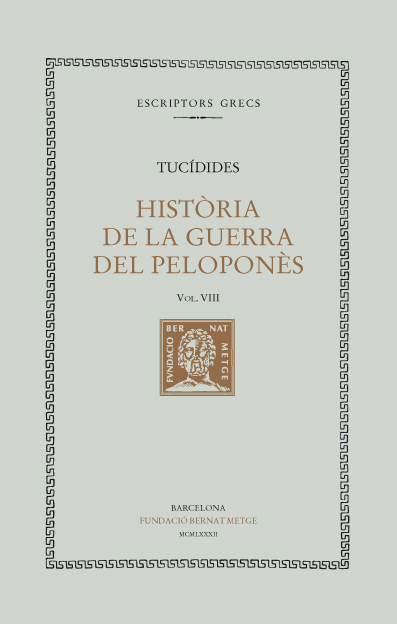 Història de la Guerra del Peloponnès, vol. VIII i últim (llibre VIII)