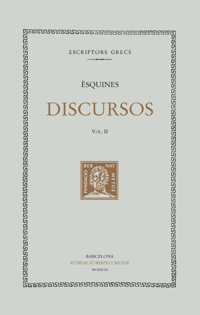 Discursos, vol. II i últim: Contra Ctesifont. Cartes