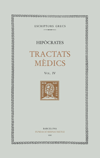 Tractats mèdics, vol. IV: El règim de vida