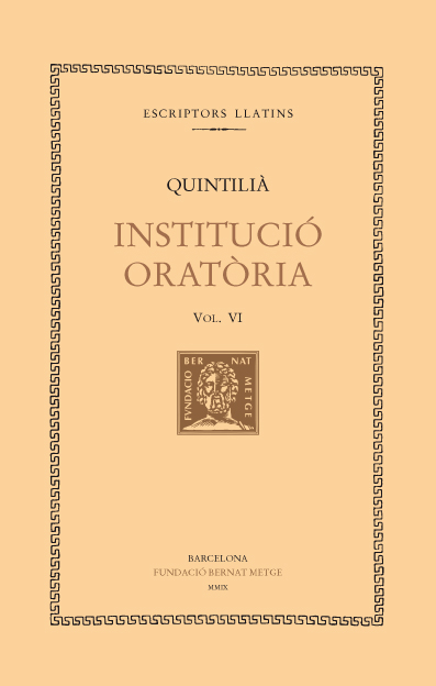 Institució oratòria, vol. VI (llibre VII)