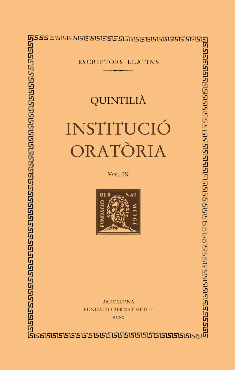 Institució oratòria (vol. IX). Llibre X
