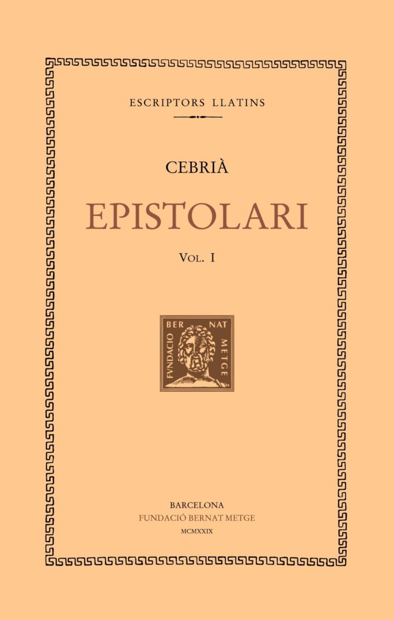 Epistolari, vol. I