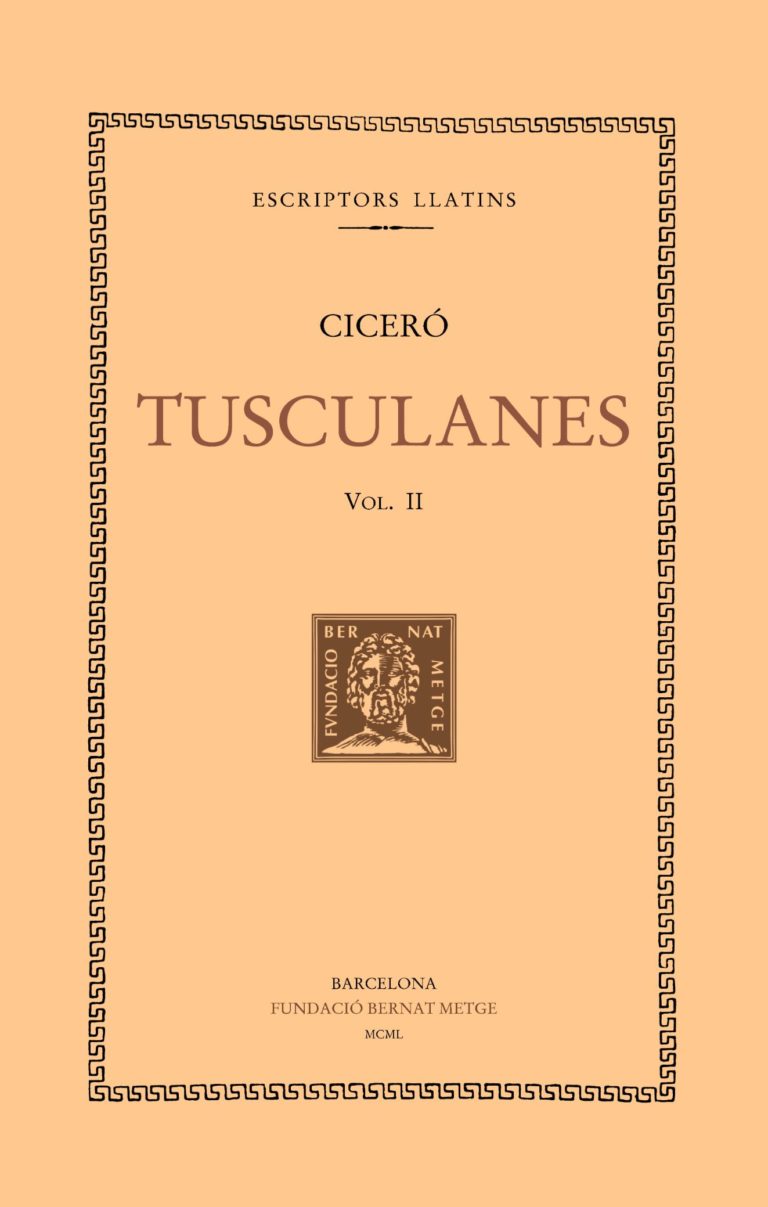 Tusculanes, vol. II (llibres III-IV)