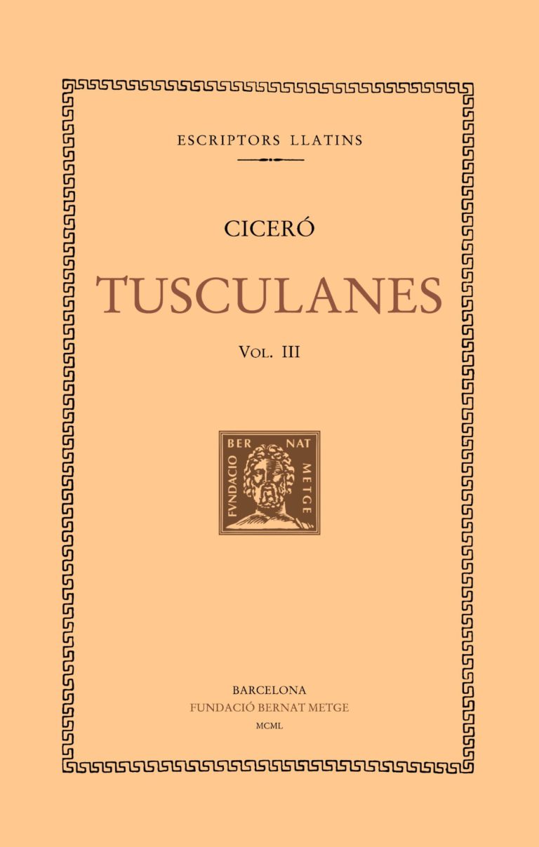 Tusculanes, vol. III i últim (llibre V)