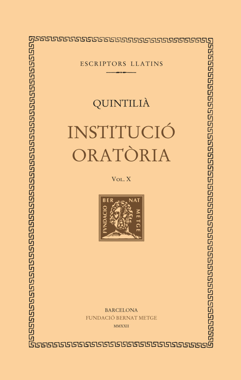 Institució oratòria (vol. X)